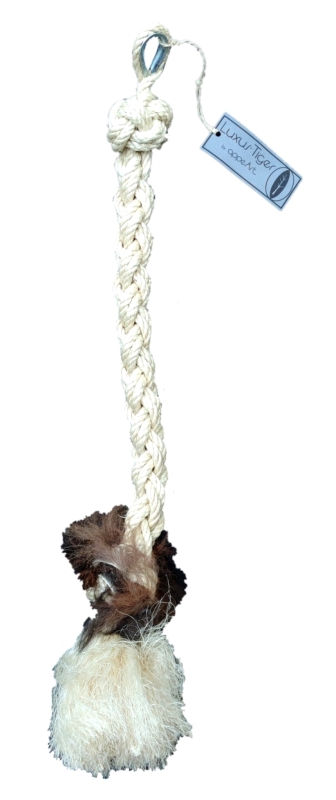 Climbing rope for cats 65cm with fur | cat toy